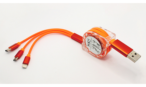 伸縮式款三合一手機(jī)數(shù)據(jù)線